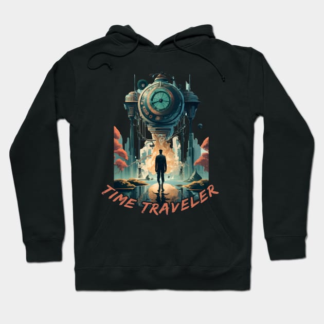 "Time traveler"  time machine Hoodie by MusicianCatsClub